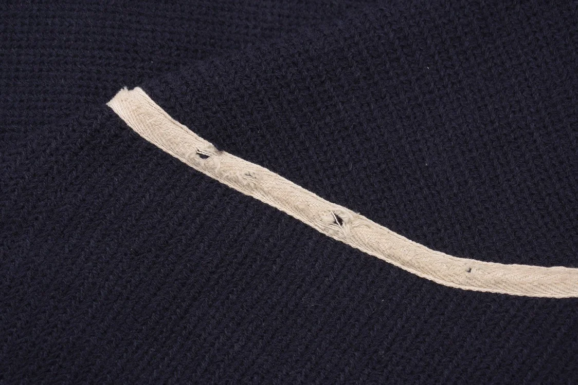 메종 마르지엘라 엘보우 패치 가디건 네이비