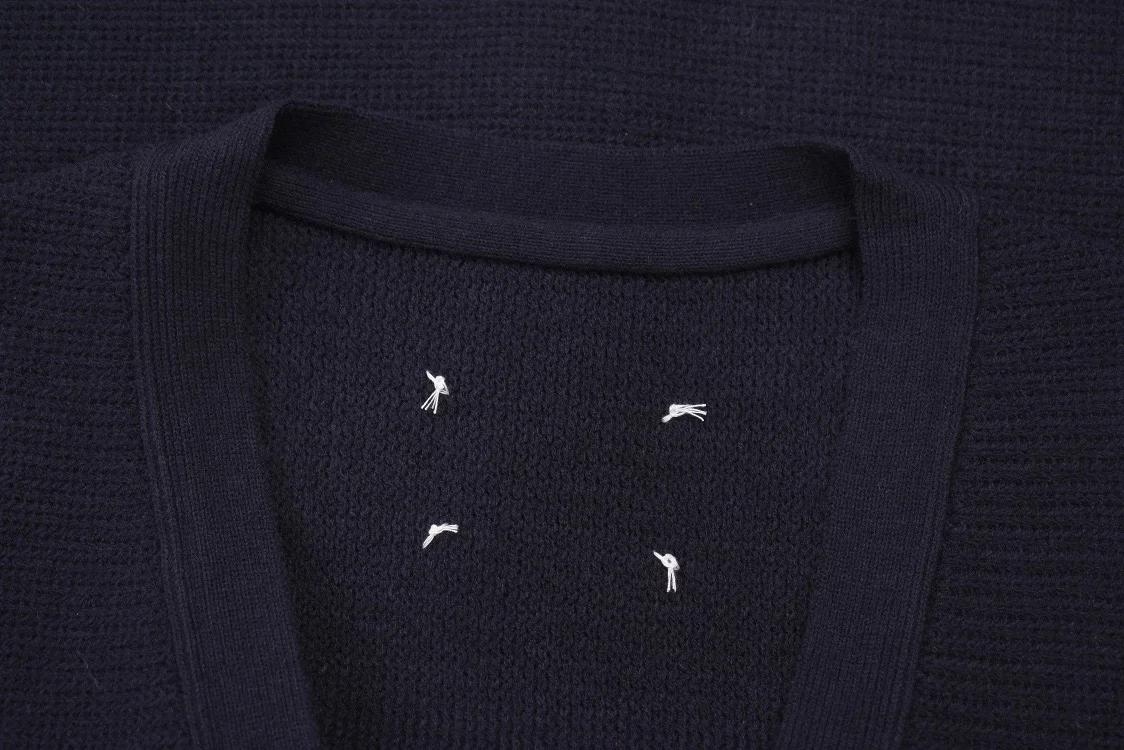 메종 마르지엘라 엘보우 패치 가디건 네이비