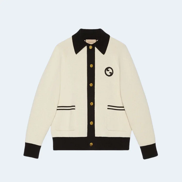 구찌 인터로킹 G 폴로 가디건