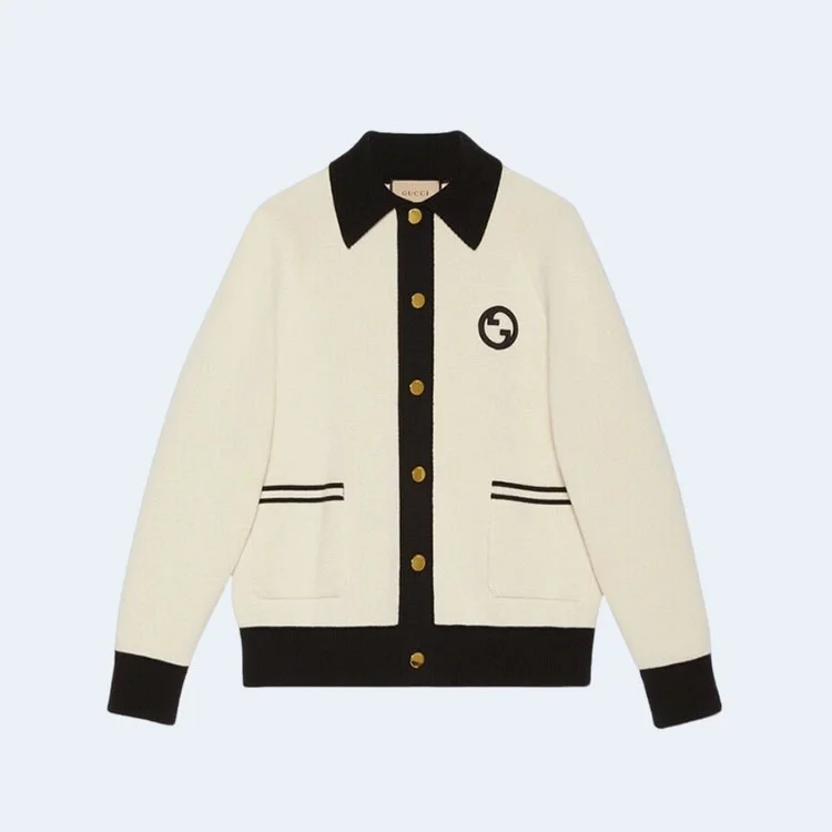 구찌 인터로킹 G 폴로 가디건