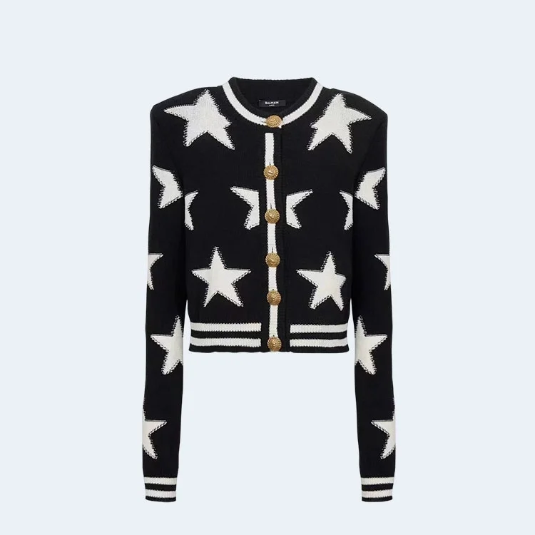 발망 블랙 코튼 블렌드 가디건