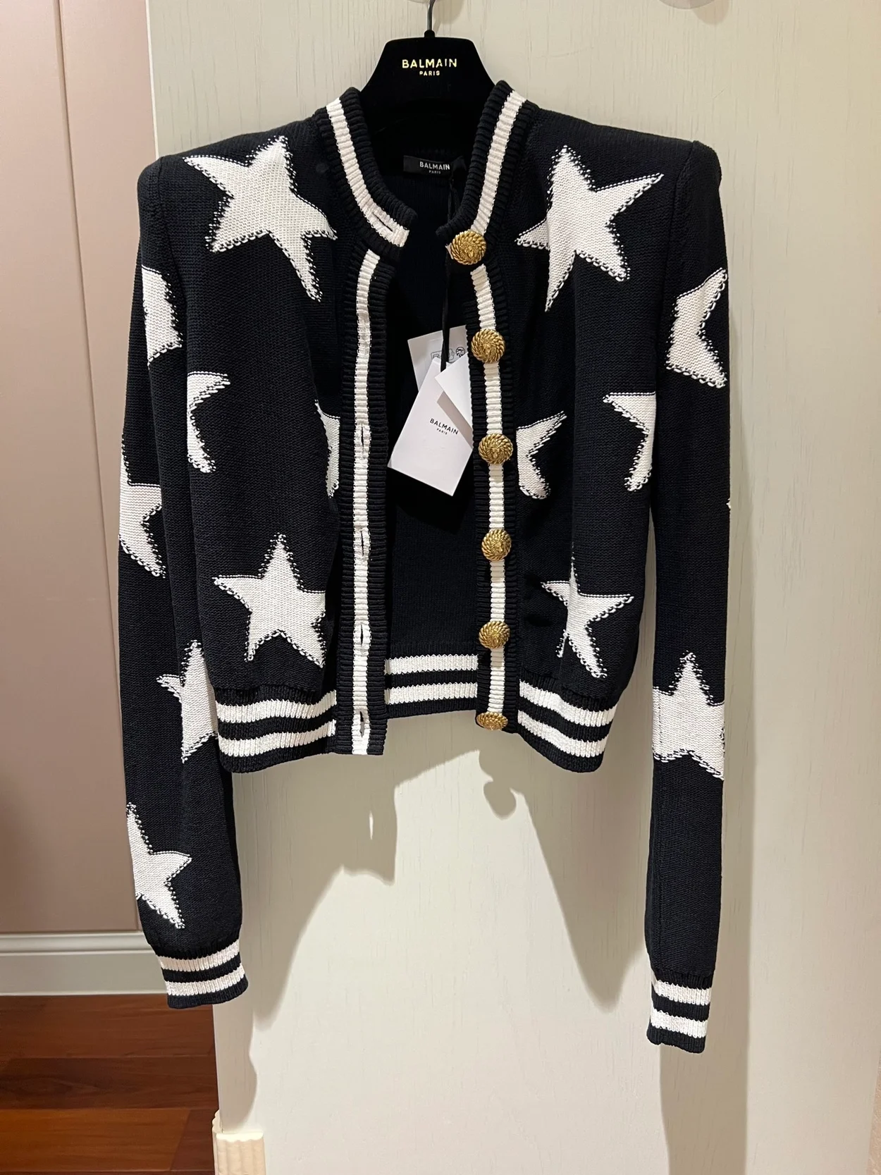 발망 블랙 코튼 블렌드 가디건