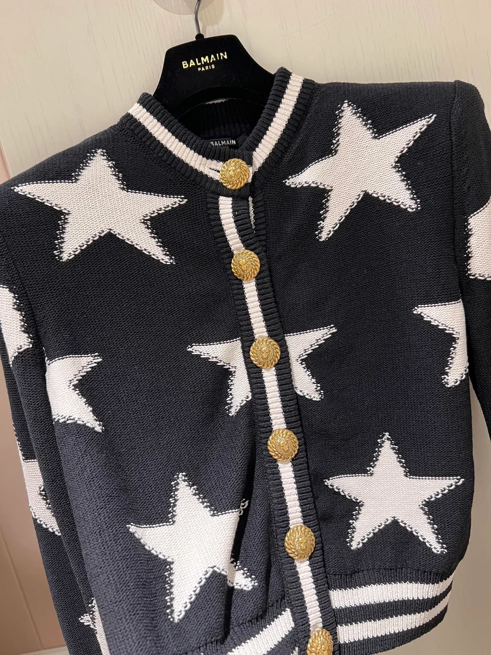 발망 블랙 코튼 블렌드 가디건