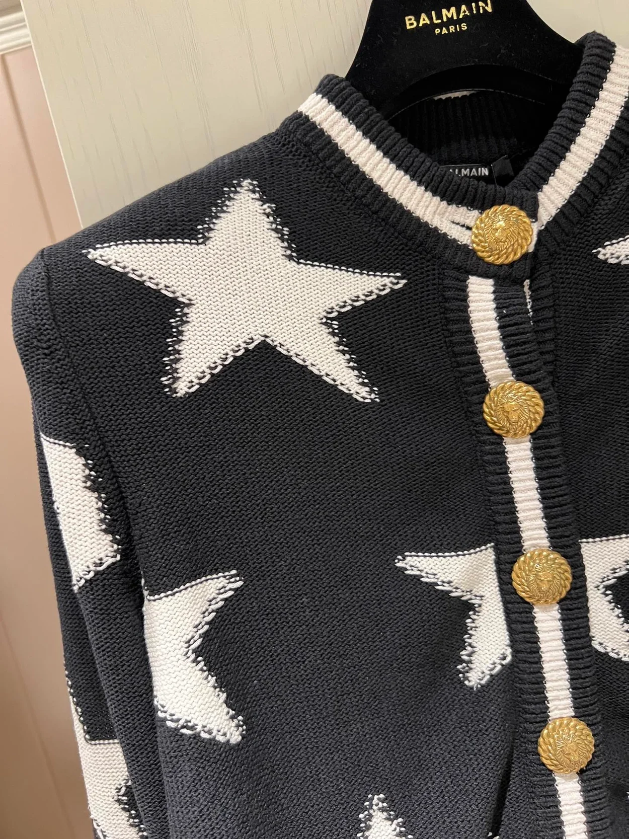 발망 블랙 코튼 블렌드 가디건