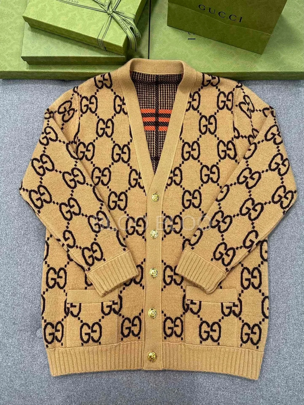 구찌 리버서블 니트 울 가디건