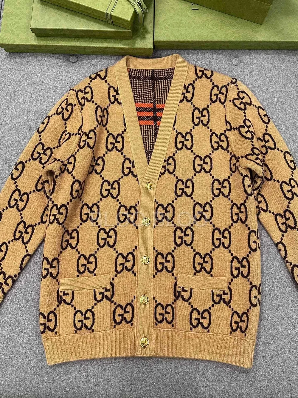 구찌 리버서블 니트 울 가디건