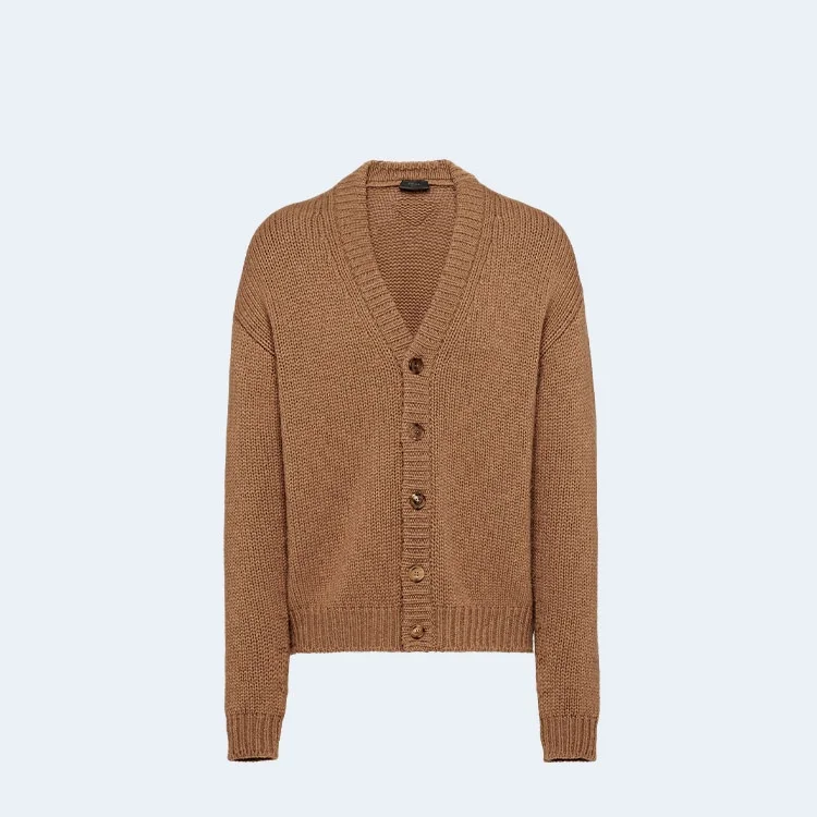 프라다 카멜 브라운 가디건
