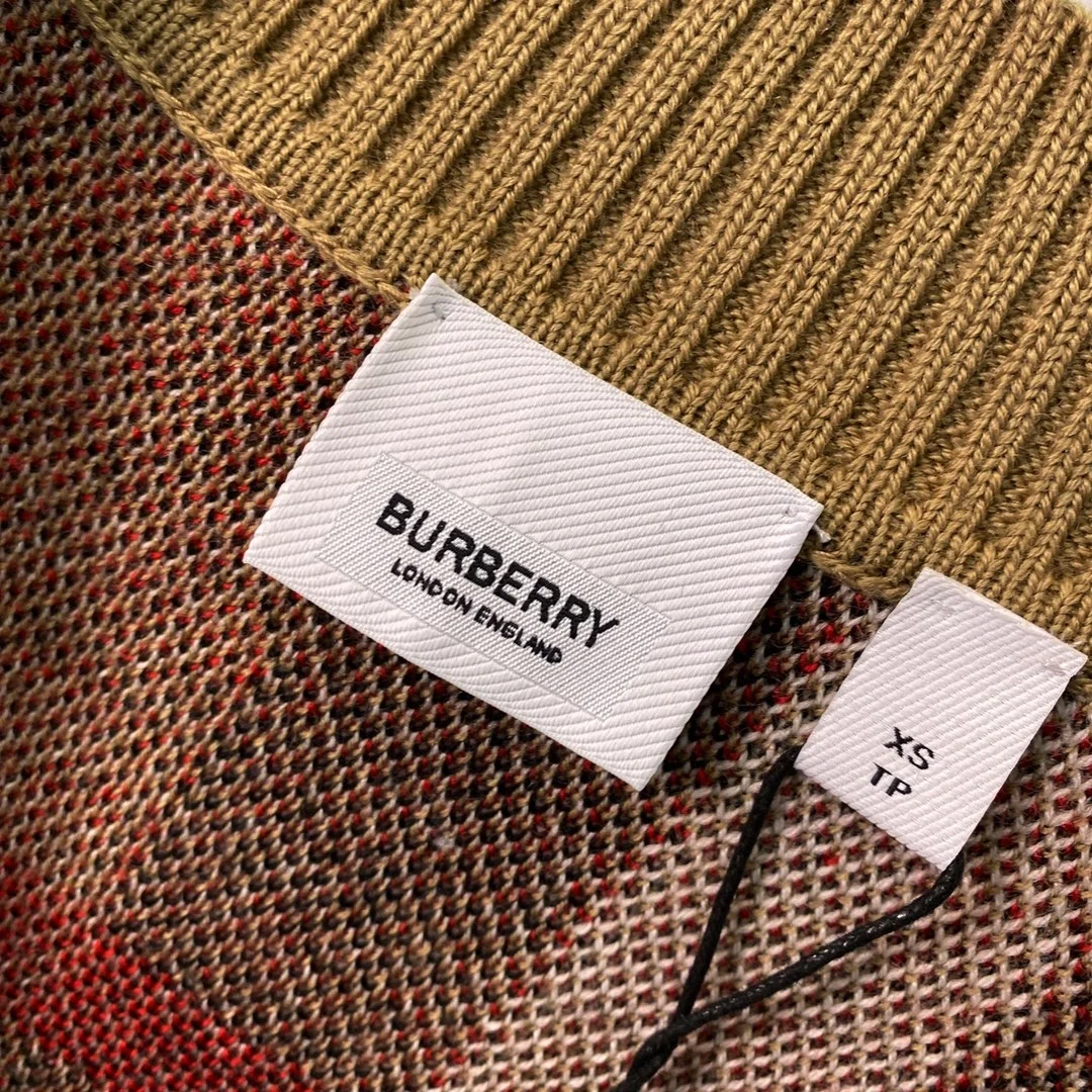 버버리 체크 울 블렌드 가디건