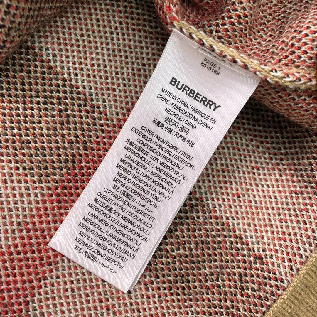 버버리 체크 울 블렌드 가디건