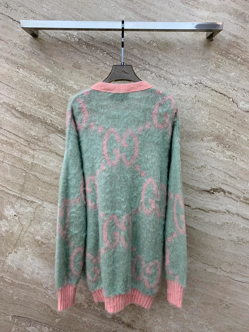 구찌 GG 자카드 모헤어 블랜드 가디건