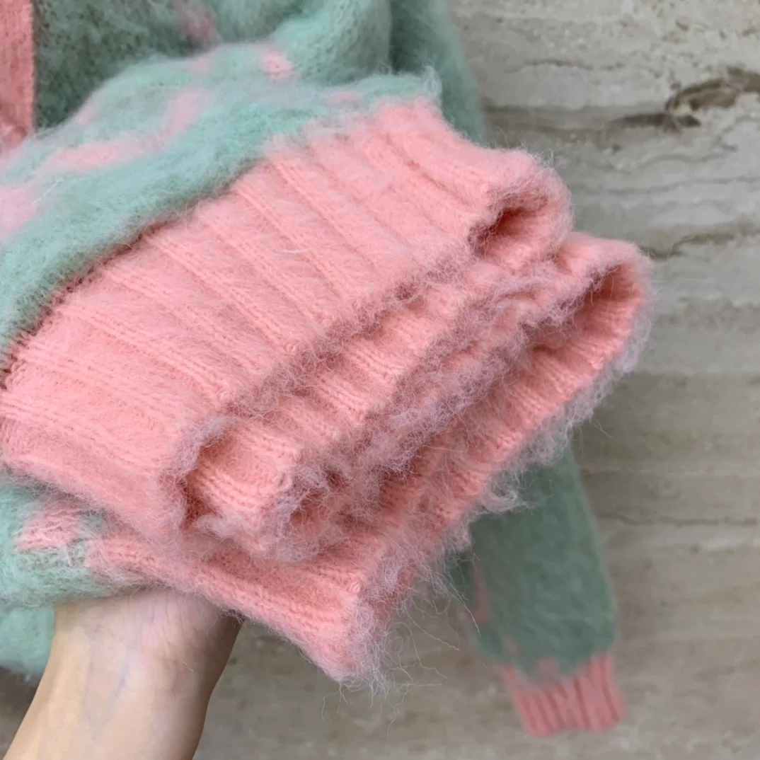 구찌 GG 자카드 모헤어 블랜드 가디건