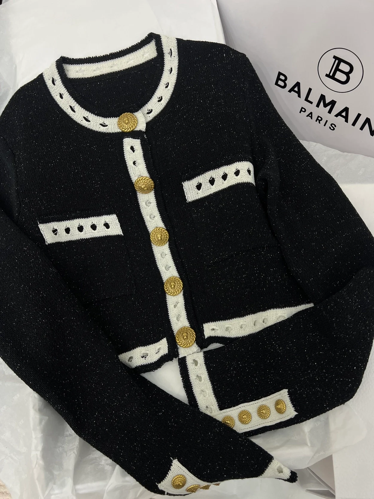 발망 임벨리시드 니트 가디건