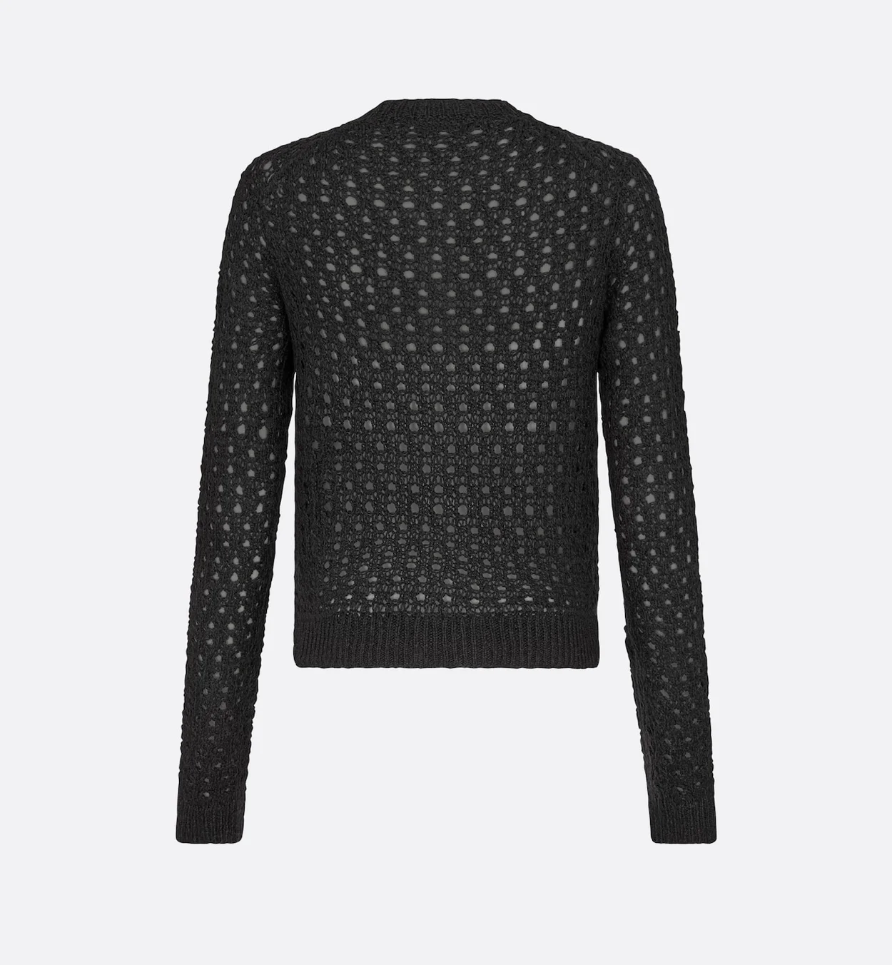 디올 블랙 알파카 오픈워크 니트 가디건