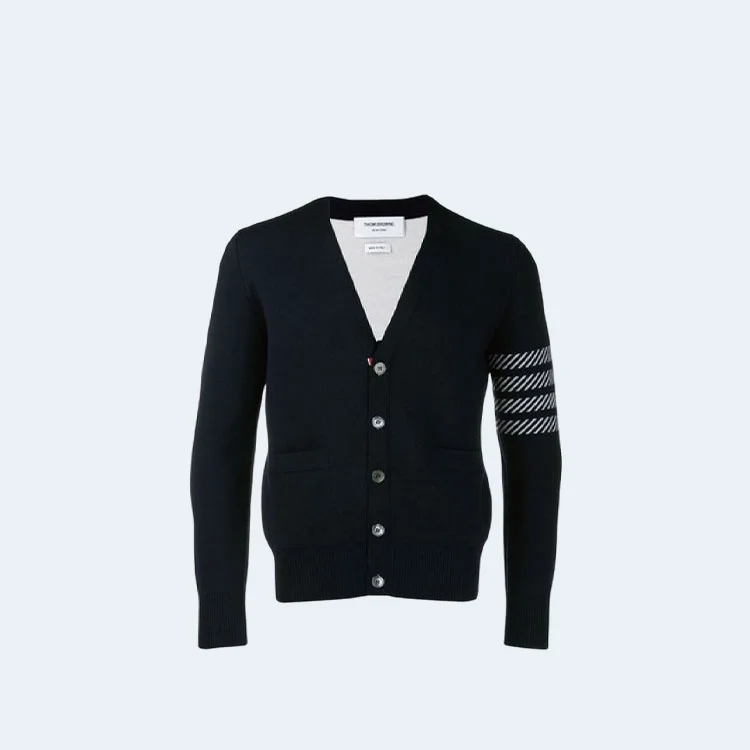 톰브라운 돌핀 아이콘 브이넥 가디건