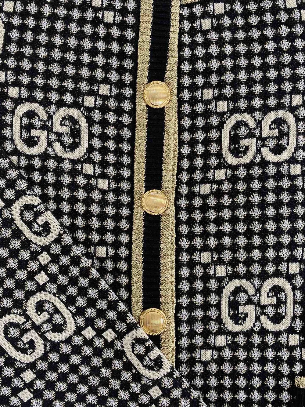 구찌 GG 울 블렌드 자카드 가디건