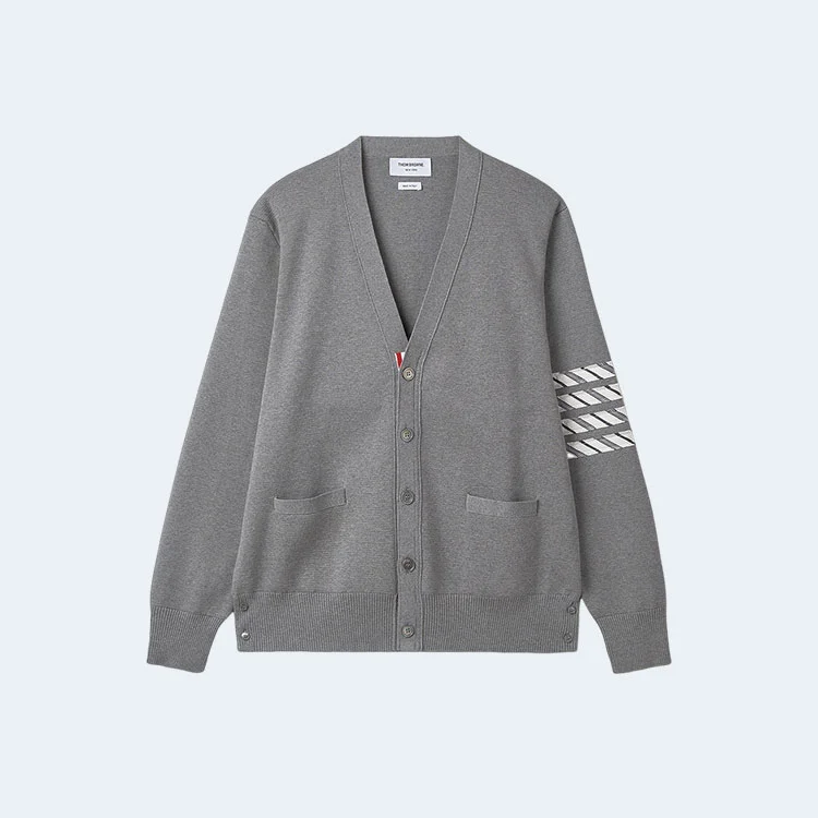 톰브라운 4바 밀라노 스티치 실크 가디건