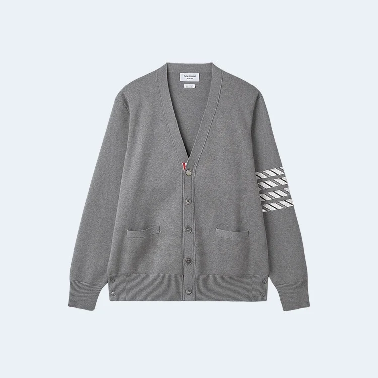 톰브라운 4바 밀라노 스티치 실크 가디건