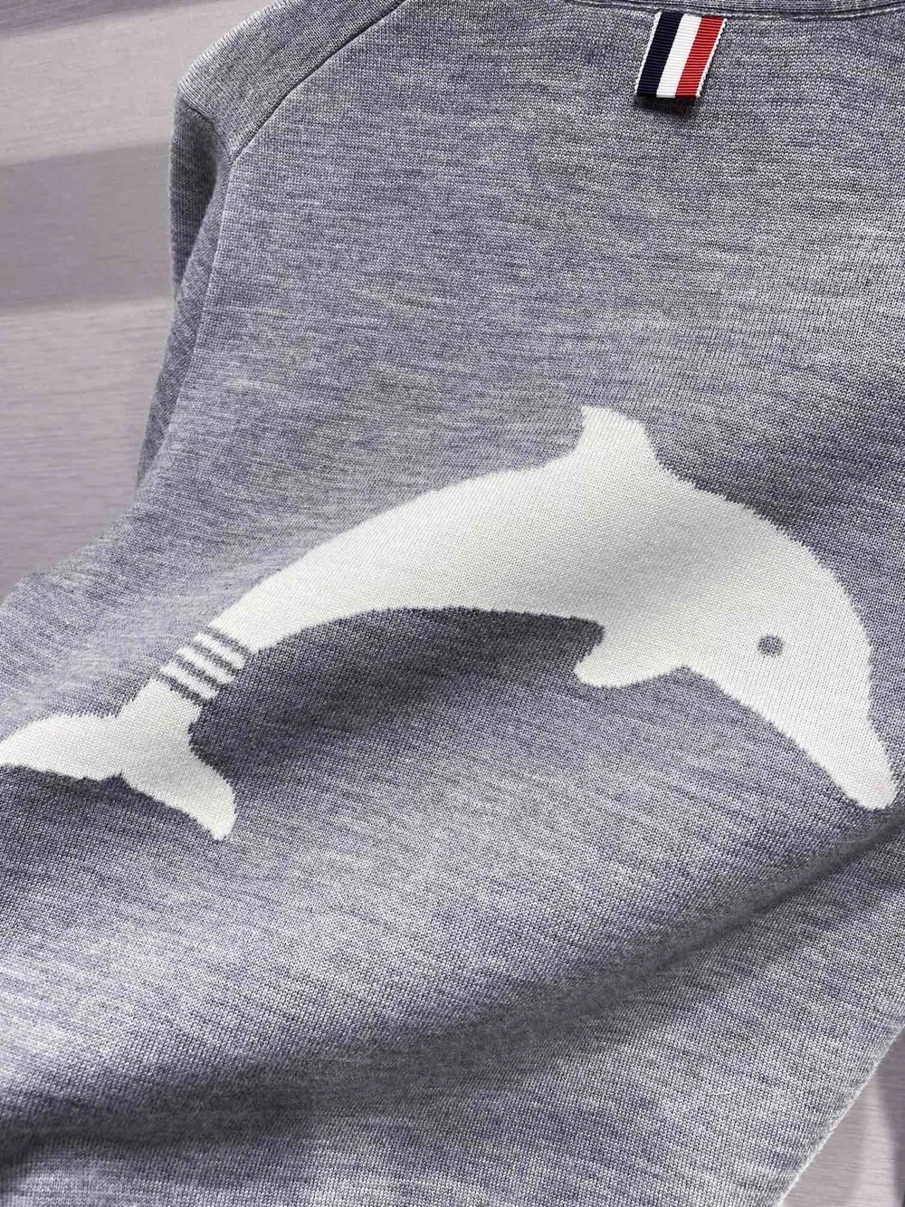 톰브라운 4바 밀라노 스티치 실크 가디건