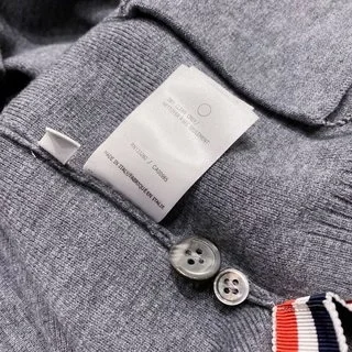 톰브라운 4바 사선완장 가디건 그레이