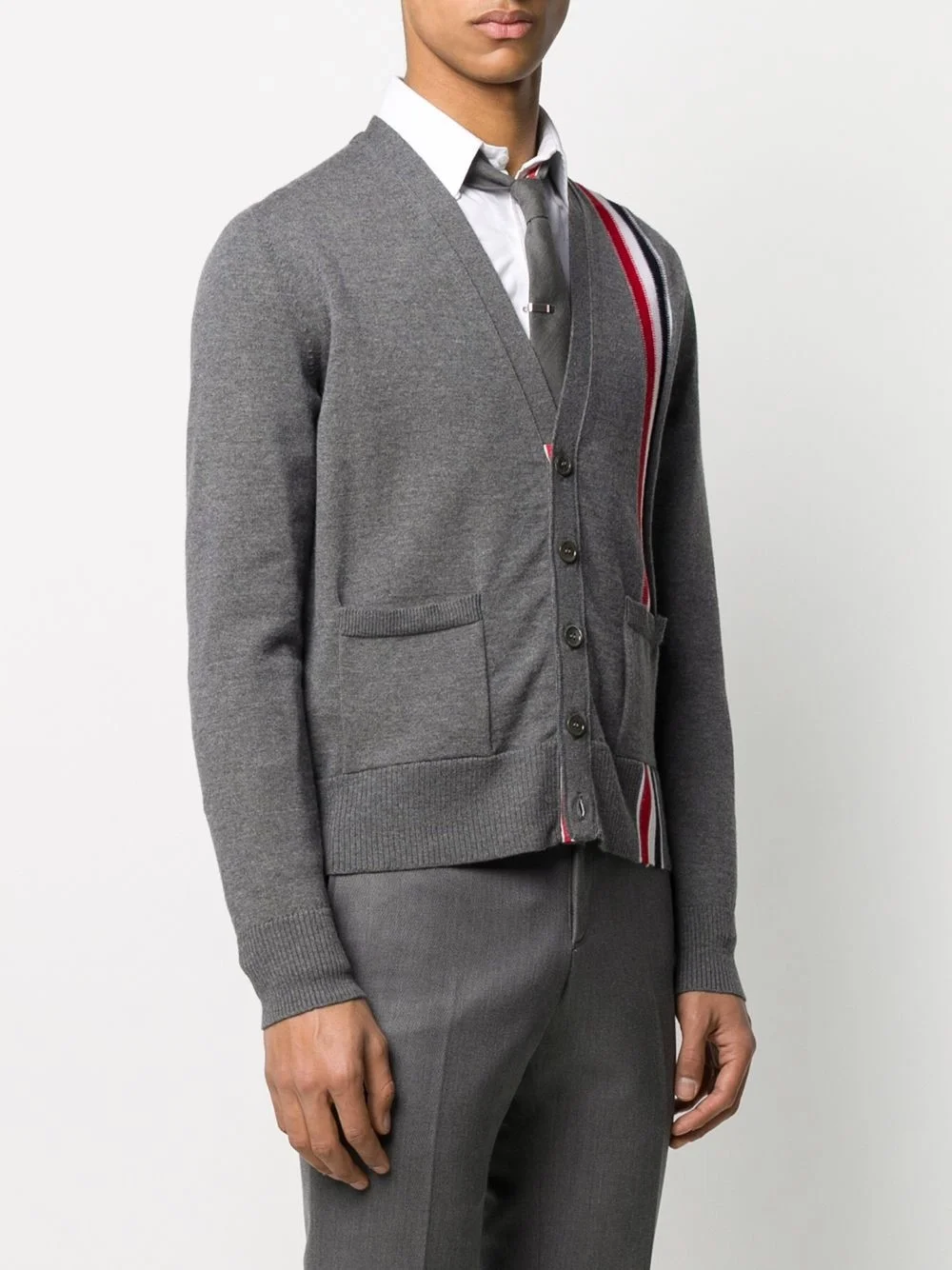 톰브라운 4바 스트라이프 디테일 가디건