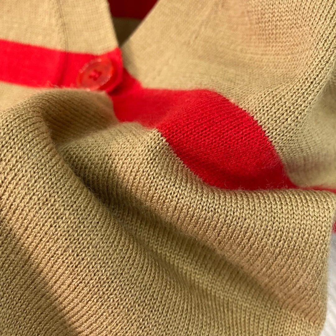 버버리 스트라이프 캐시미어 실크 가디건