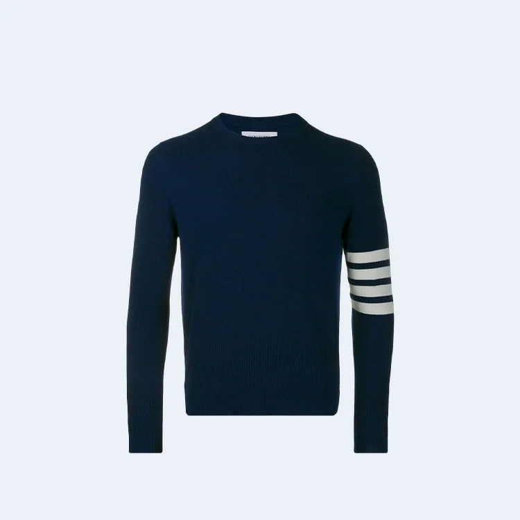 톰브라운 4바 캐시미어 니트 네이비