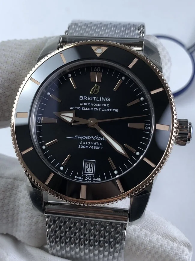 브라이틀링 슈퍼오션2 헤리티지 블랙콤비 매쉬