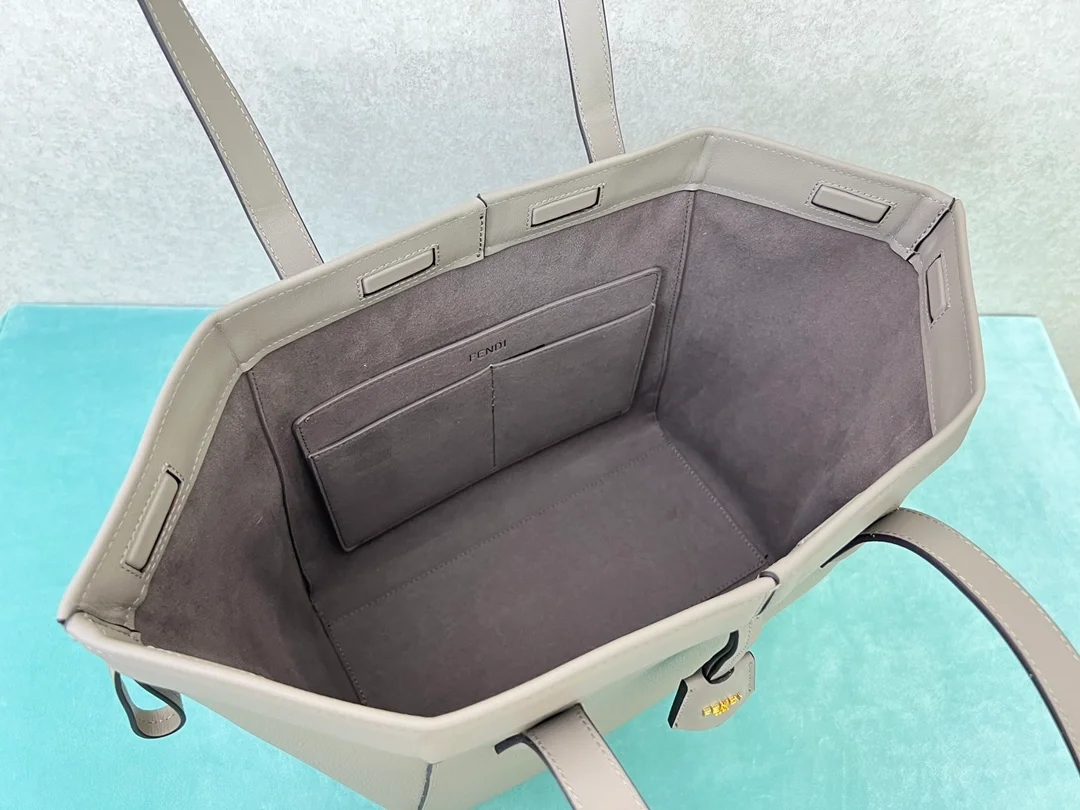 펜디 오리가미 내추럴 미디엄 백 그레이