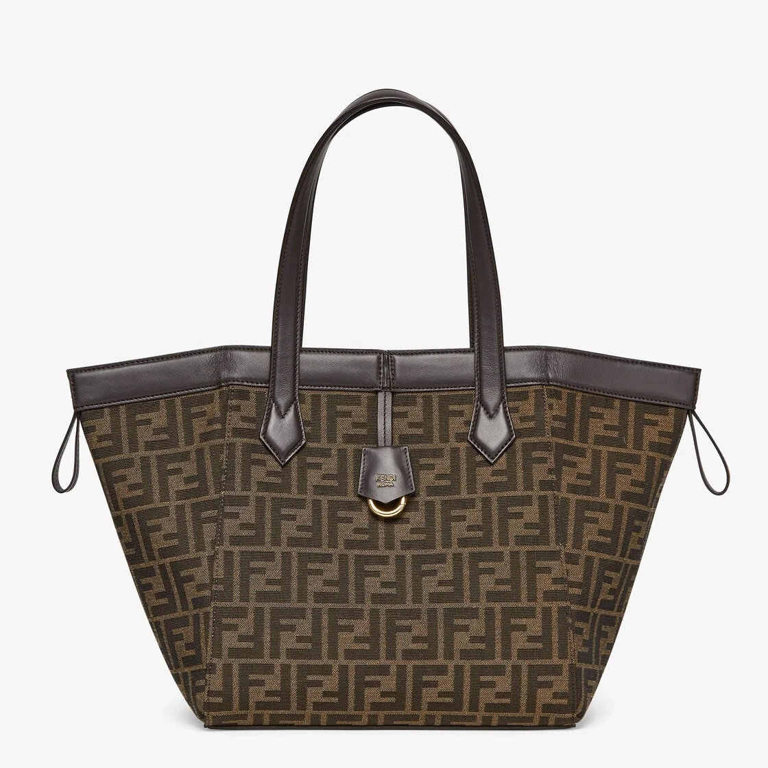 펜디 오리가미 FF 자카드 패브릭 미디엄 백