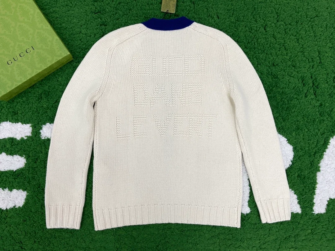 구찌 레빗 엠브로이드 브이넥 가디건