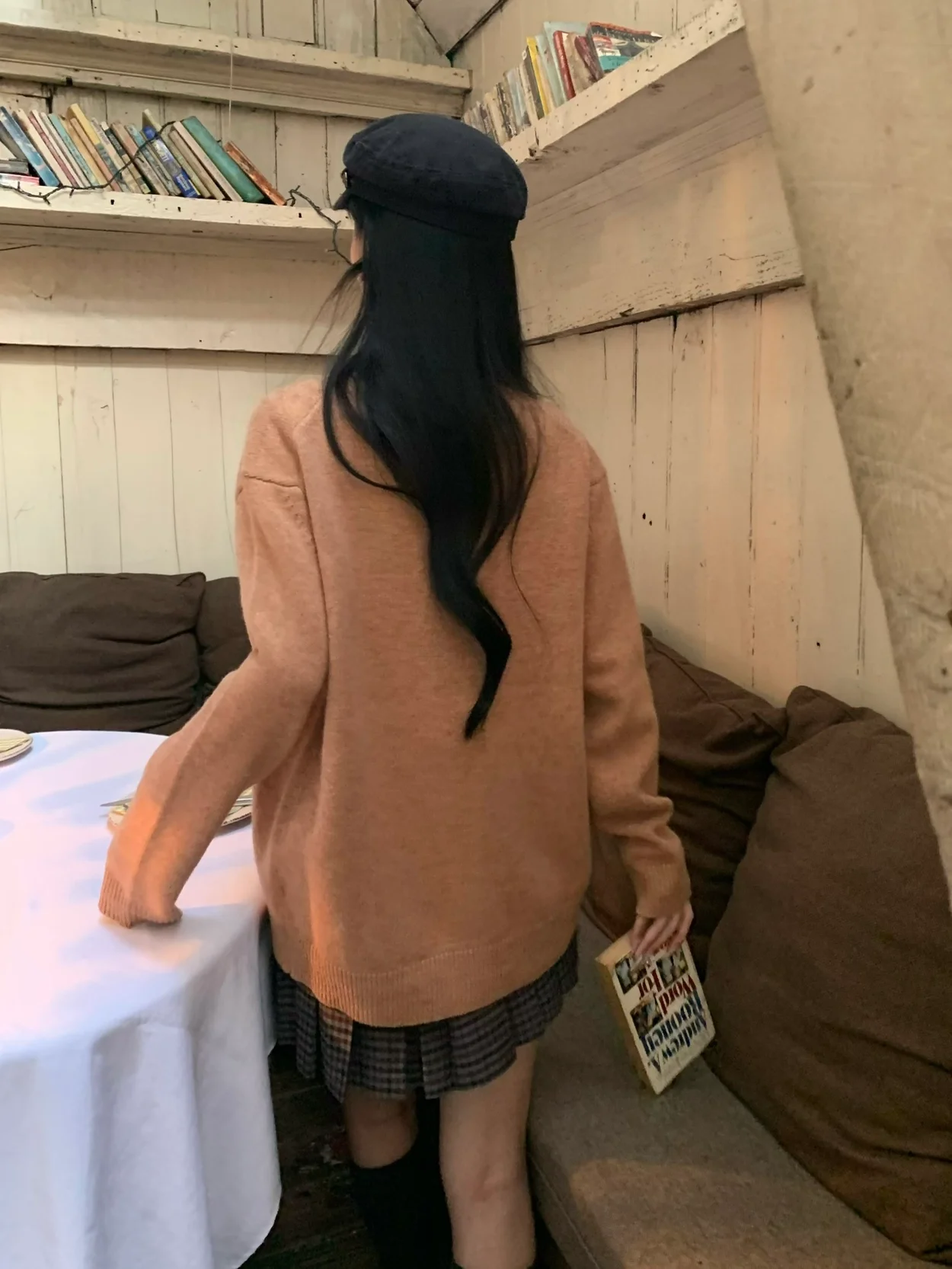 미우미우 나일론 니트 울 카디건