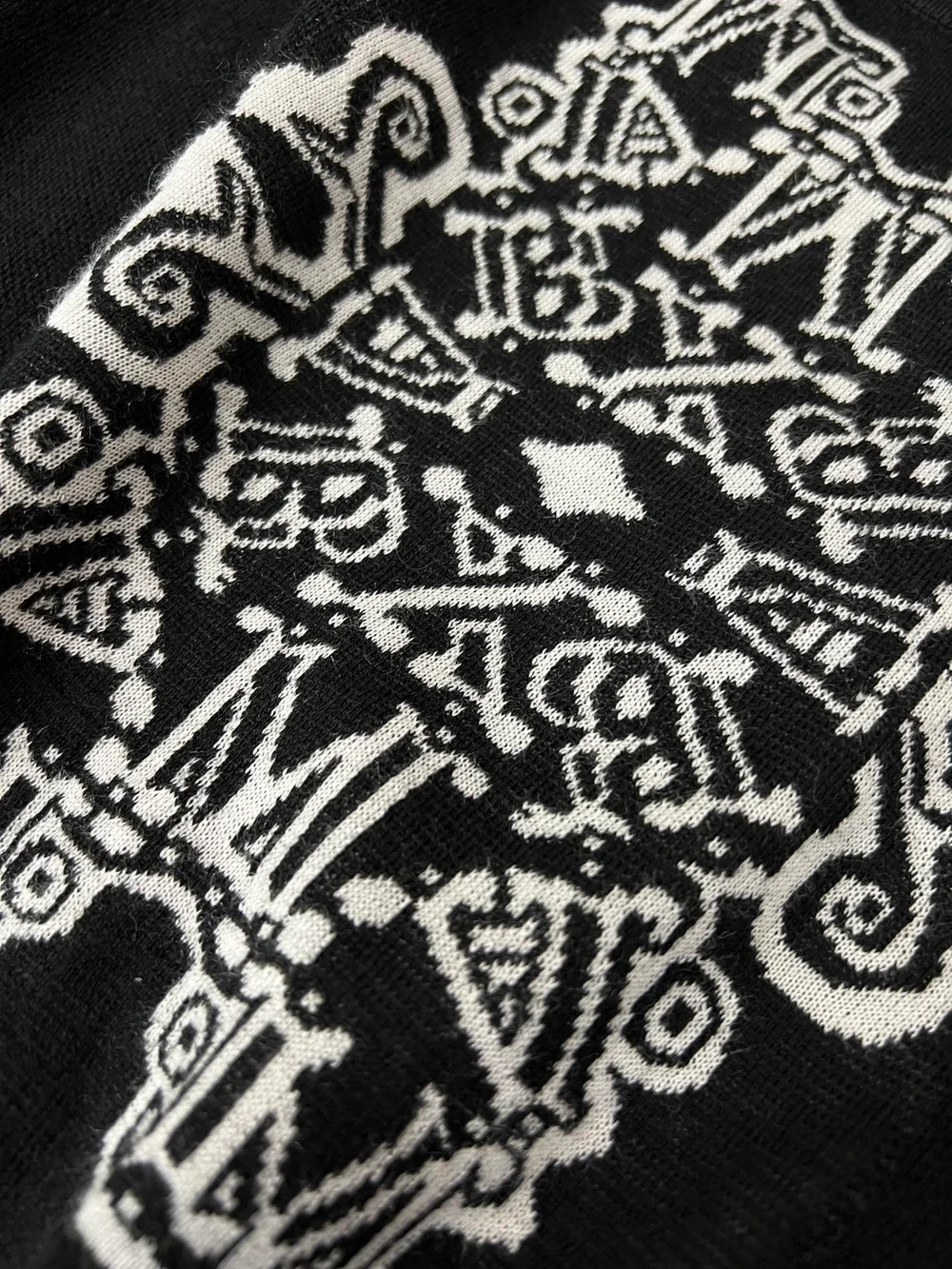 막스마라 SIR 크롭 울 자카드 니트