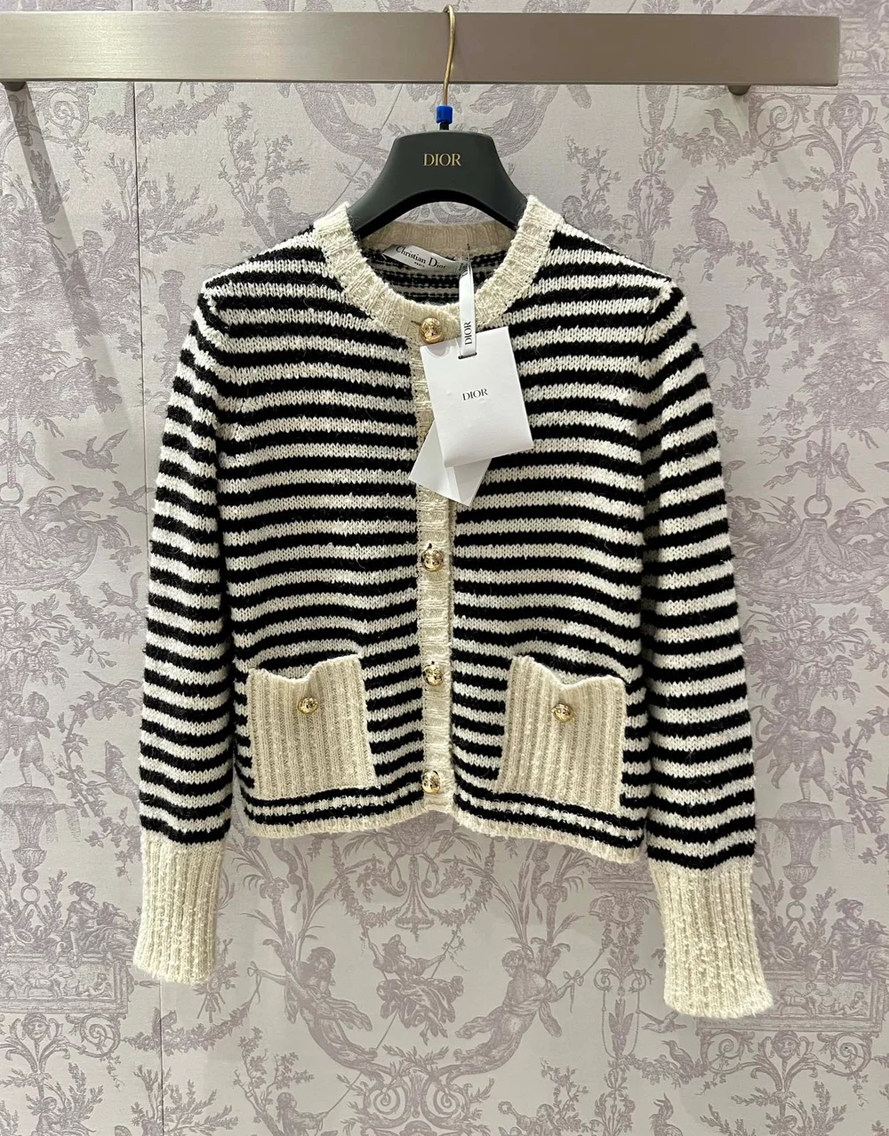 디올 마리니에르 울 니트 가디건