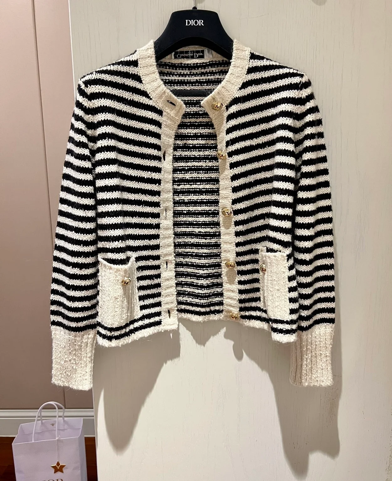 디올 마리니에르 울 니트 가디건