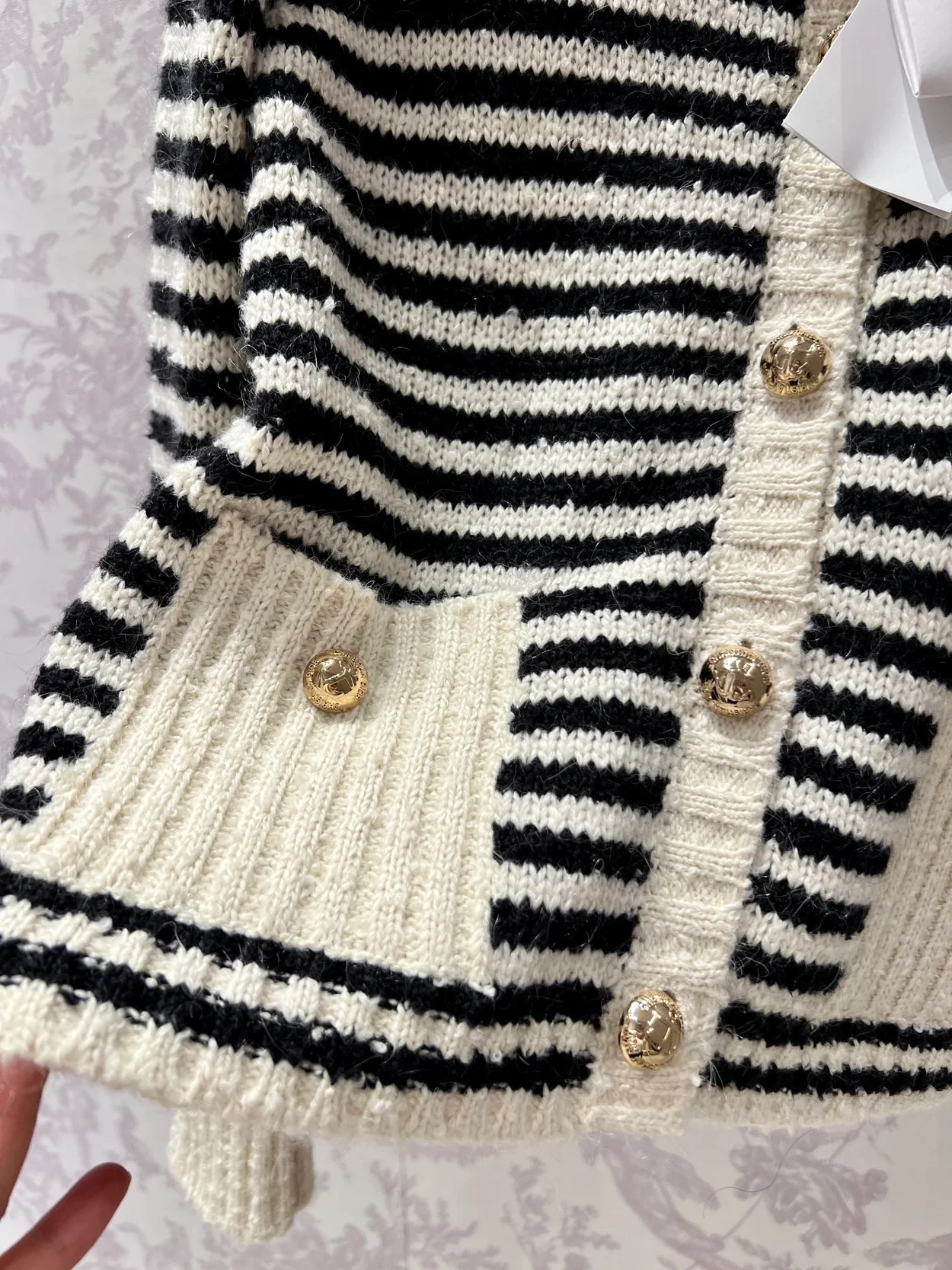 디올 마리니에르 울 니트 가디건