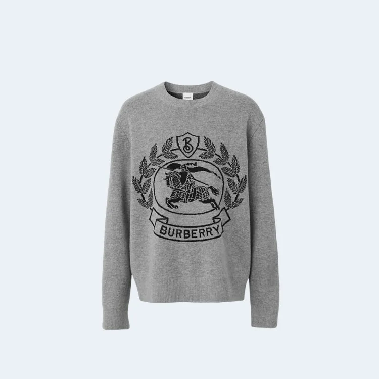 버버리 ekd 울 자카드 오버사이즈 니트