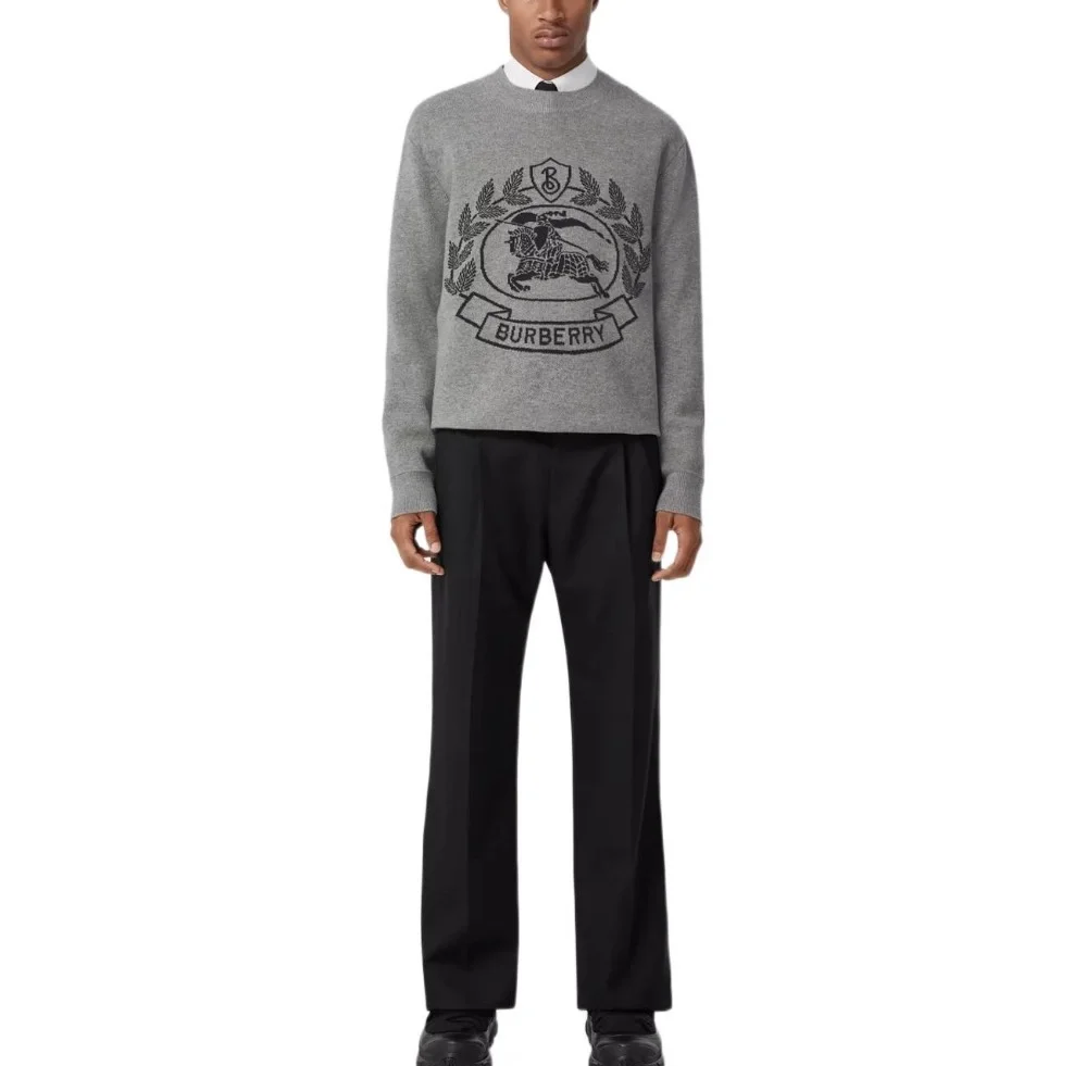 버버리 ekd 울 자카드 오버사이즈 니트