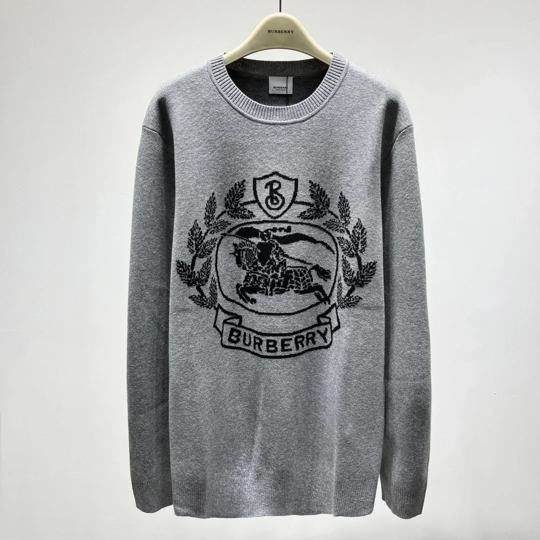 버버리 ekd 울 자카드 오버사이즈 니트