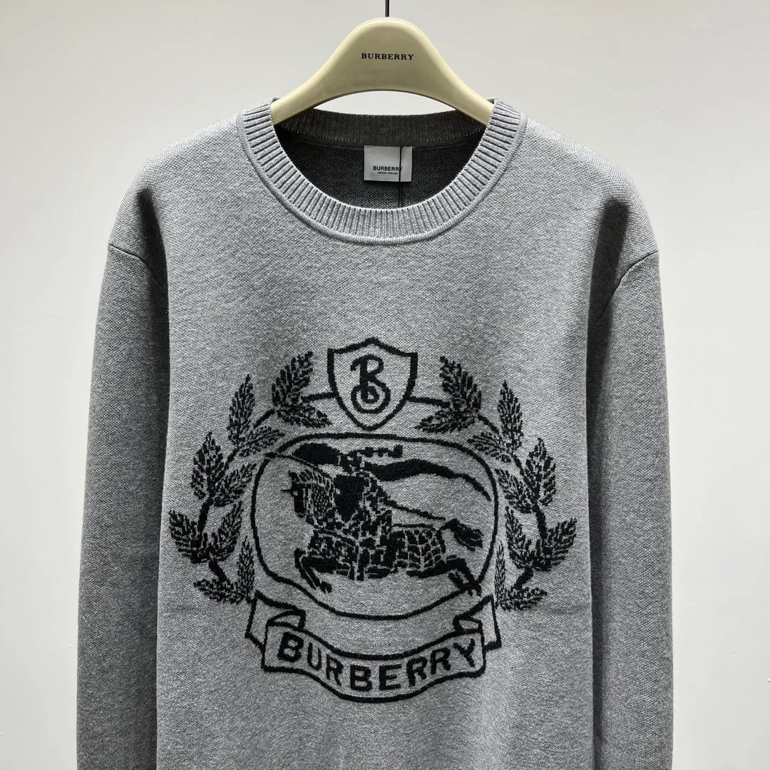 버버리 ekd 울 자카드 오버사이즈 니트