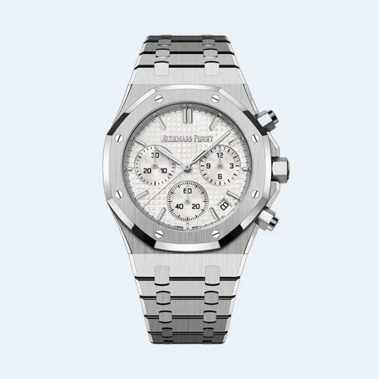 오데마피게 로얄오크 크로노그래프 화이트다이얼 41mm