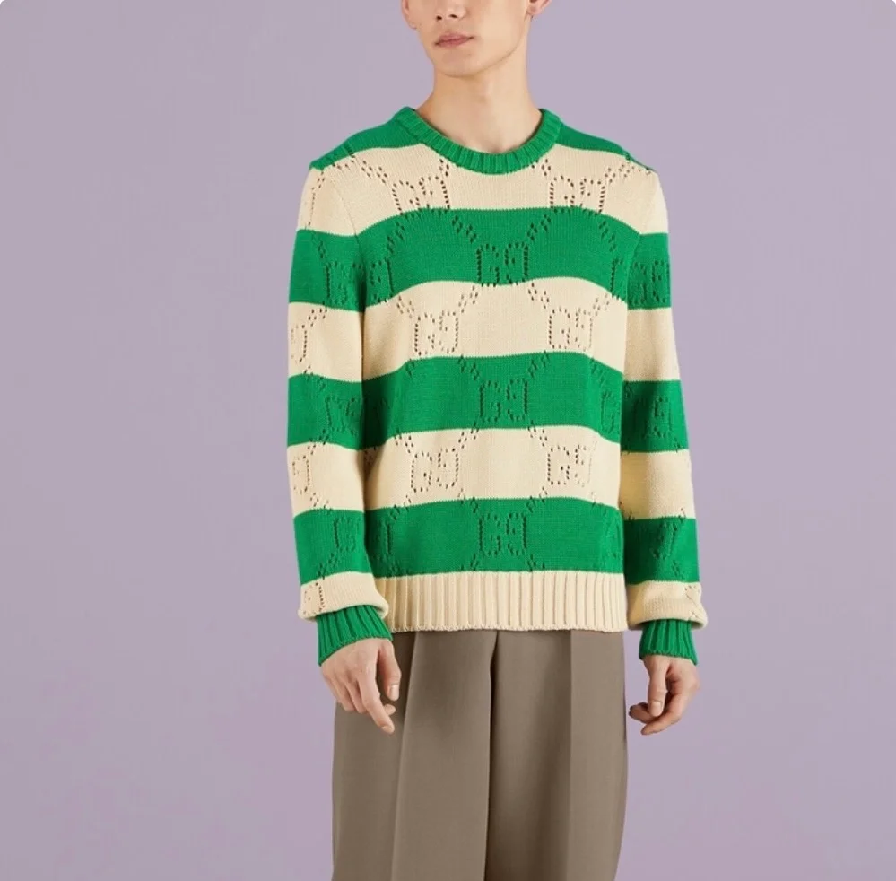 구찌 GG 레이스 스트라이프 니트