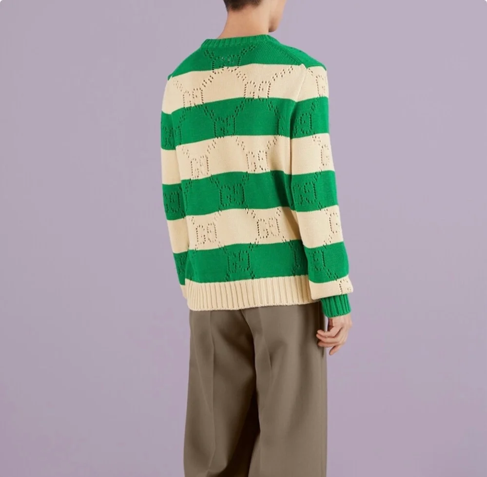 구찌 GG 레이스 스트라이프 니트