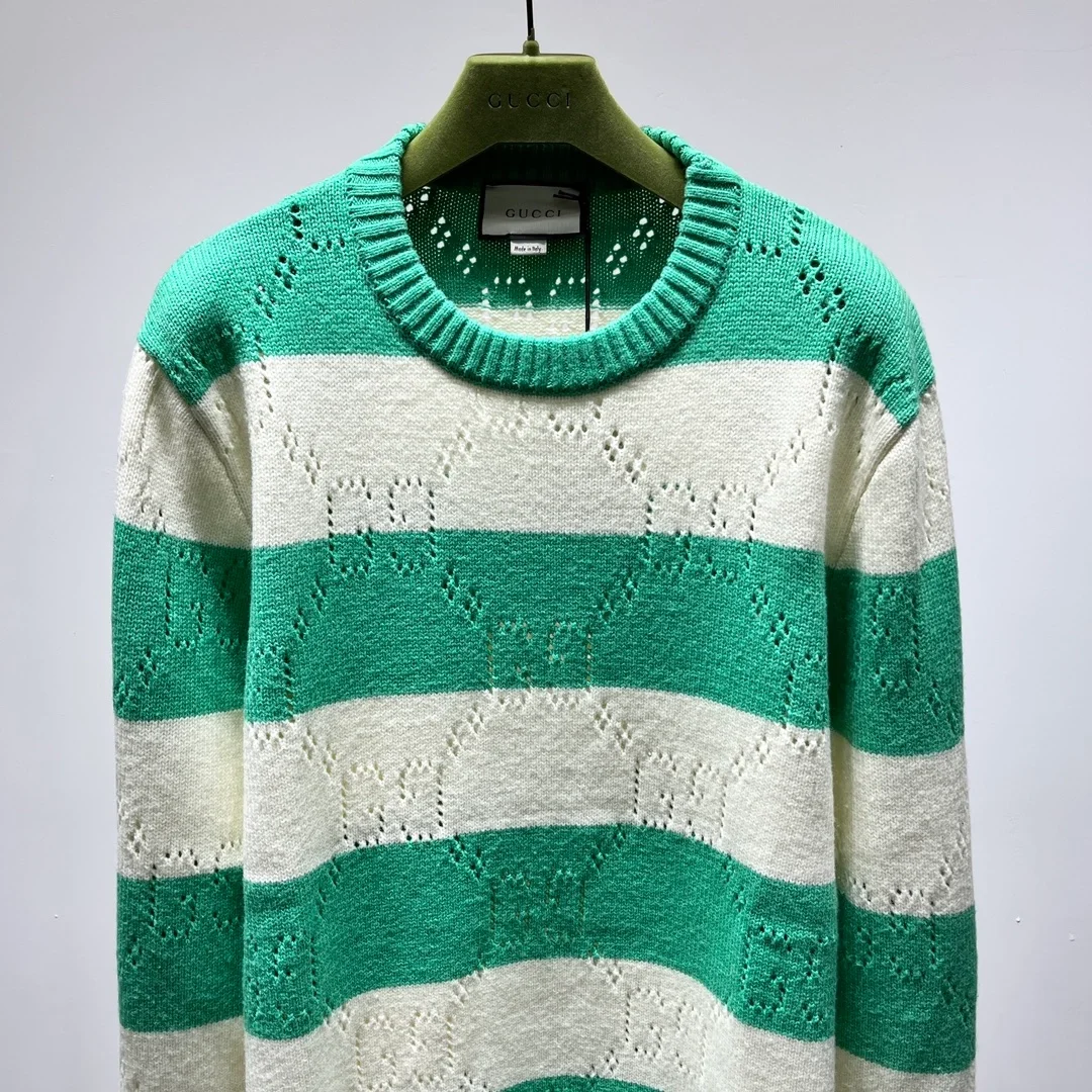 구찌 GG 레이스 스트라이프 니트