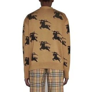 버버리 EKD 코튼 가디건 브라운