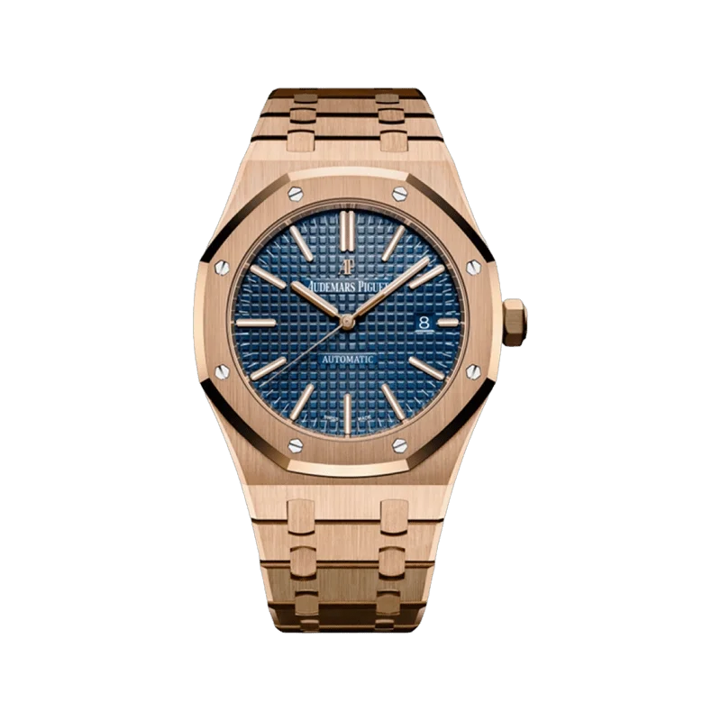 오데마피게 로얄오크 15400 블루 다이얼 골드 박스
