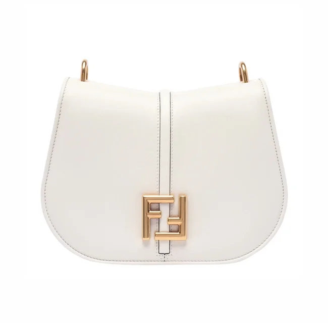 펜디 C'MON 미디엄 FF 레더백 화이트