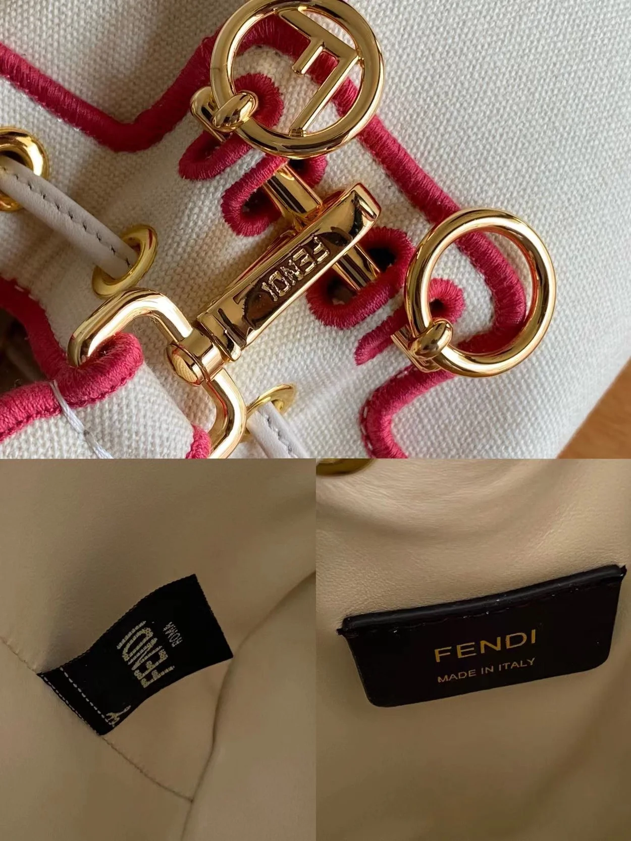 펜디 몬트레조 캔버스 미니 백 핑크