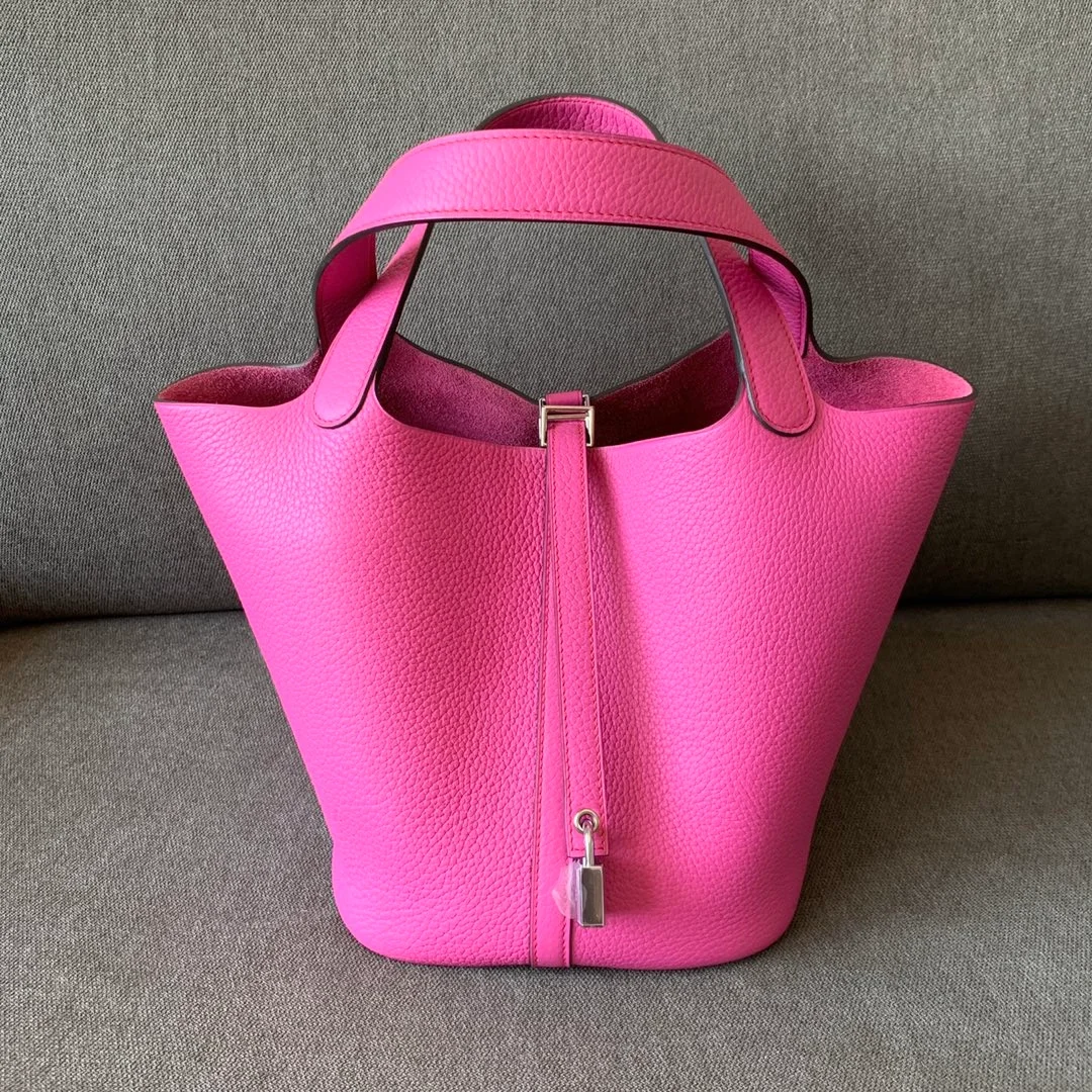 에르메스 피코탄 MM Rose shocking 백