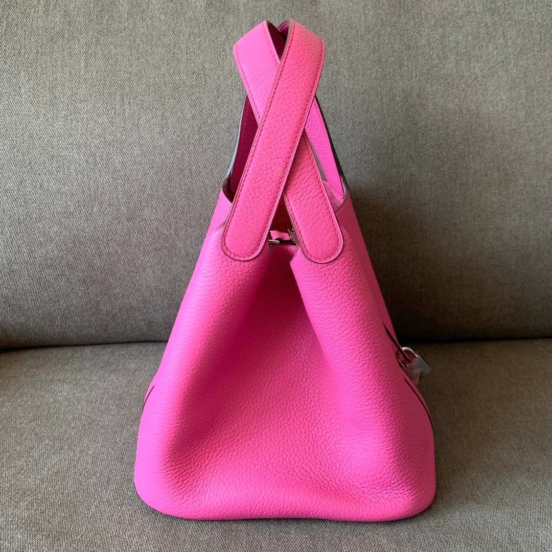 에르메스 피코탄 MM Rose shocking 백