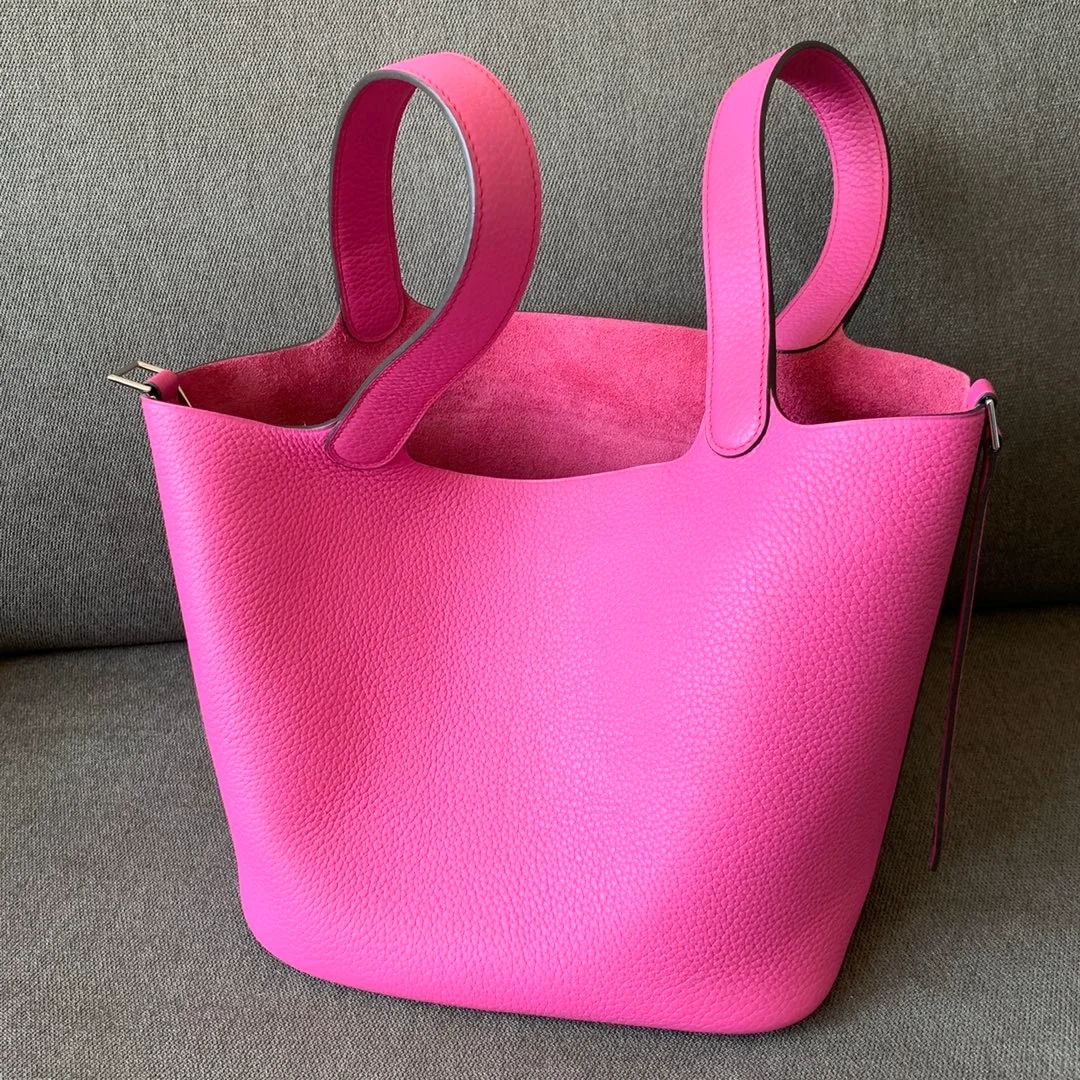 에르메스 피코탄 MM Rose shocking 백